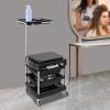 CheriMuMu Hair Tool Tray Cart, Manicure Beauty Chair with Two Tool Organizer Drawers, Portable Nail Table Rolling Tray Cart, Mobile Storage Cart for Tattoo, Beauty Salon, Auto Repair Tool Storage view 2