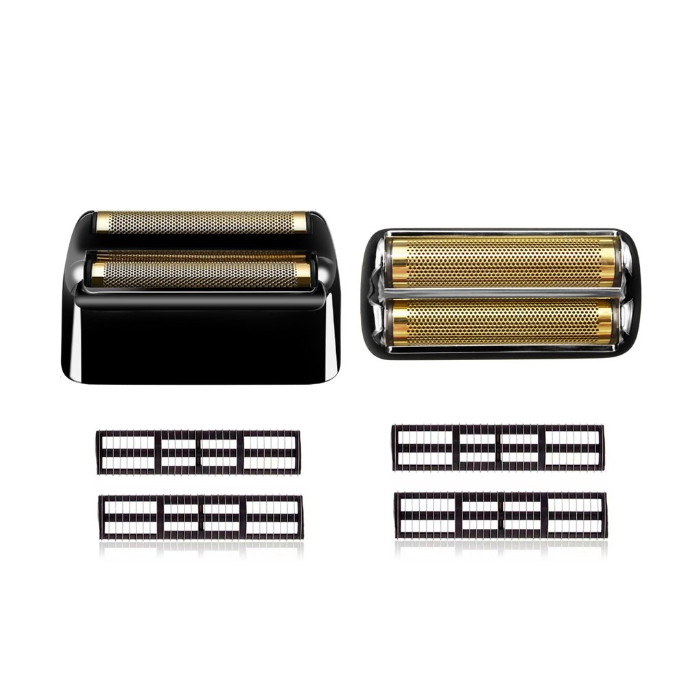 Black Replacement blades Foil and Cutters Compatible with BaBylissPRO Barberology FXFS2 Shaver foil Replacement Heads(2 pack