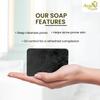 AyuRoots Charcoal Soap Activated Charcoal Bar, All Natural, Cleansing Handmade Vegan Soap | 3.88 Oz (2) view 4
