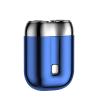 New Model Mini Dual-Head Electric Shaver, Upgrade Pocket Shaver, Washable Double Head Razor, USB Mini Portable Razor, Rechargeable Waterproof Compact (Four Color) (Blue) view 1