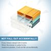 PATIKIL Small Stackable Storage Drawers, Stacking Drawers Mini Desk Bathroom Storage Organizer Cute Drawer Organizer Plastic for Desktop Office Pens Makeup, 4Pcs,Yellow/Blue/Light Blue/Red view 4