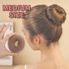 FANDAMEI Donut Bun Makers- 4PCS Extra Small 4 PCS Small Hair Bun Maker for Kids, Ballet Bun Donuts for Hair, with 5 Elastic Hair Ties and 40 Pins (Tan Brown) view 4