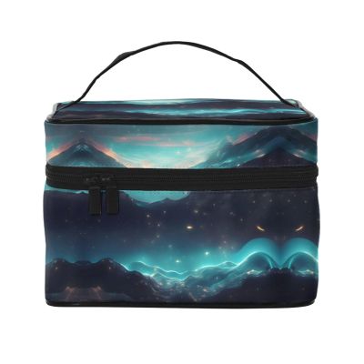 Science Fiction Stars Women's Large Capacity Makeup Bag, Portable Travel Makeup Bag, (9x6.5x6.2 inches) Girls Large Makeup Bag Storage Bag