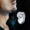 Compact Men's Shaver Rechargeable Mini Razor for Facial Hair Trimming & Shaving, Waterproof Electric Beard Trimmer, Fast Charging, Wet & Dry Use, Portable Facial Razor (Silver) view 2