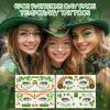 14PCS St Patricks Day Temporary Tattoos Kit12 Sheets Shamrock Irish Party Temporary Tattoos,3D Nail Art Stickers,Green Body GlitterWaterproof Safety Saint Patricks Day Accessories for Kids Women Men view 3