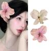 3Pcs Artificial Flower Hair Clips Orchid Flower Hair Pins Bohemian Flower Hair Barrettes Hawaiian Hair Accessories for Women Vacation Beach Party Wedding (Random Color) view 3