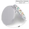 QWJKM Bird Clip Art Compact Mirror Travel Makeup Mirror Magnifying Double-Sided Handheld Mini Mirror Portable Round Cosmetic Mirror for Purses and Pocket Unique Gift view 2