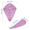 5PCS Microfiber Hair Towel, Hair Drying Towel Quick Dry Hair Towels Hair Turban Towel with Button for Wet Hair 9.1x25.6inch view 4