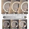 360Rotation Light Up Mirror 3 Colors Brightness Adjustable, Rechargeable Vanity Mirror With Lights, 360Rotation Touch Screen Vanity Mirror, White, Double Sided 360Cordless Rechargeable(White,40cm/1 view 3