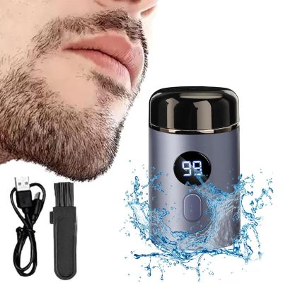 Vishopee Shaver, Timeatea Shaver, Vishopee Mini Portable Electric Shaver, Upgrade Pocket Shaver USB Mini Shavers for Men - Ipx7 Waterproof (Blue)