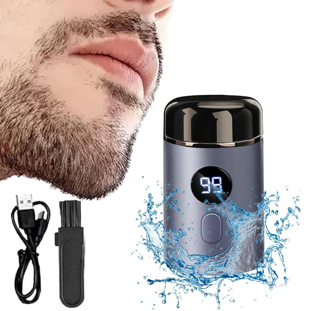 Vishopee Shaver, Timeatea Shaver, Vishopee Mini Portable Electric Shaver, Upgrade Pocket Shaver USB Mini Shavers for Men - Ipx7 Waterproof (Blue)