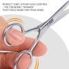 2PCS Small Grooming Scissors for Men and Women, Facial Hair Trimming Scissors with Straight & Rounded Safety Tips for Eyebrows, Nose Hair, Beard, Mustache, Eyelashes, and Ear Hair - Silver & Black view 3