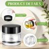 140 Pack 10ml Glass Jars with Lids Small Lip Balm Containers 10ml Sample Jars Travel Size Containers for Lip Balm Cream Lotion Makeup Cosmetic Skincare Travelling Retail Store(Clear) view 3