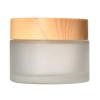 10g 15g 20g 30g 50g 60g Frosted Glass Cream Jar Empty Makeup Cosmetic Container With Wood Grain Lid For Face Cream view 1