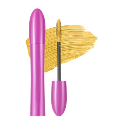 Kyannkara Volumizing Mascara Waterproof Long Lasting No Clumping Formula, Smooth Application Color Your Lashes Yellow