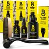 The Beard Club Signature Beard Growth Kit - Derma Roller, Beard Growth Oil, Beard Growth Vitamins, Vitamin Spray & Beard Brush - Gift Set view 1
