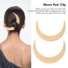 2PCS Moon Hair Fork, Hair Sticks Moon Hair Clip Sailor Crescent Moon Hair Accessories Portable Moon Hairpin Hair Styling Tool 2 Sizes (Beige) view 3