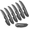 6 Pack Beard Comb for Men, Portable Folding Mustache Comb, Travel Pocket Size Hair & Facial Hair Grooming Kit, Premium Plastic Mens Combs for Beard Care, Gift Idea view 1