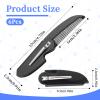 6 Pack Beard Comb for Men, Portable Folding Mustache Comb, Travel Pocket Size Hair & Facial Hair Grooming Kit, Premium Plastic Mens Combs for Beard Care, Gift Idea view 3