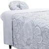 ForPro Premium Designer Microfiber 3-Piece Massage Sheet Set, Island Tranquility, Ultra-Light, Stain and Wrinkle-Resistant, Includes Massage Flat Sheet, Fitted Sheet and Face Rest Cover, White view 1