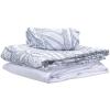 ForPro Premium Designer Microfiber 3-Piece Massage Sheet Set, Island Tranquility, Ultra-Light, Stain and Wrinkle-Resistant, Includes Massage Flat Sheet, Fitted Sheet and Face Rest Cover, White view 3
