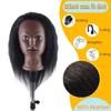 African Hair Mannequin Head for Braiding Black Mannequin Head with 100% Real Hair Cosmetology Training Head for Practice Braiding 18 inches view 4