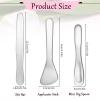 3 Pcs Mini Metal Cosmetic Spatula, Reusable Skin Care Spoon Beauty Scoop Spatula Multi-functional Facial Applicator Tool for Skin Care Creams Eye Cream Essences Beauty Accessories view 2