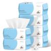 100 Count Disposable Face Towel, Biodegradable Facial Dry Wipes, Super Soft & Thick Face Cloth, Lint-Free Face Towelettes for Sensitive Skincare, Makeup Remover Dry Wipes, Facial Cleansing (6 Pack) view 1