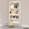 4-tier Wall Mounted Storage Rack, Cosmetic Display Cases, Makeup Organizer for Cosmetics,Skincare and Hair Accessories view 2