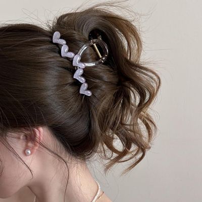 XHCOHWWU Hair Clip Large Claw Clips - Metal Hair Clips for Women - Big Claw Clips for Thick Hair - Strong Hold Gold Hair Claw Clips for Women Girls Hairpin(FJ0842)
