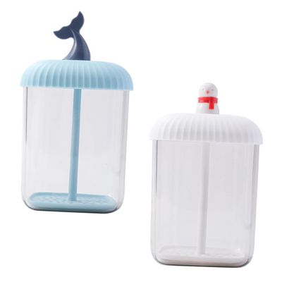 Beatifufu Facial Bubbler 2pcs Manual Face Wash Maker Foaming Bottles Comfortable Smooth Foams Travel Size Blue White