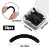 24pcs Eyelash Curler Refills, Soft Rubber Eyelash Curler Replacement Pads for Universal, Silicone Eye Lash Curler Makeup Beauty Tool Accessories, with Clear Storage Box (Black) view 2