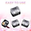 Makeup Pencil Sharpener, 4 Pack Dual Hole Cosmetic Pencil Sharpener for Lip Liner Eyeliner and Brow Pencils, Cosmetic Manual Tools for Women and Makeup Artists,Stainless Steel Blades and Plastic Cover view 3