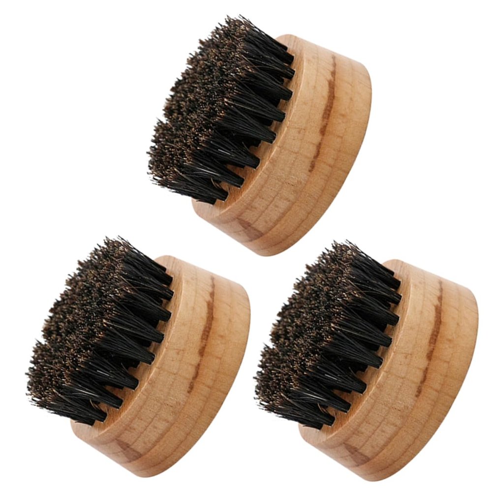 Beatifufu 3pcs Beard Shaving for Men Male Beard Care Tool Natural Boar Bristle Men's
