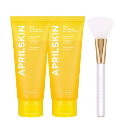 APRILSKIN Calendula Peel Off Mask Duo and Jelly Brush