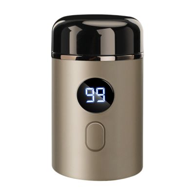 ChuYiElegance Men's Travel Shaver Compact Design Portable Facial Hair Trimmer for Grooming, Gold