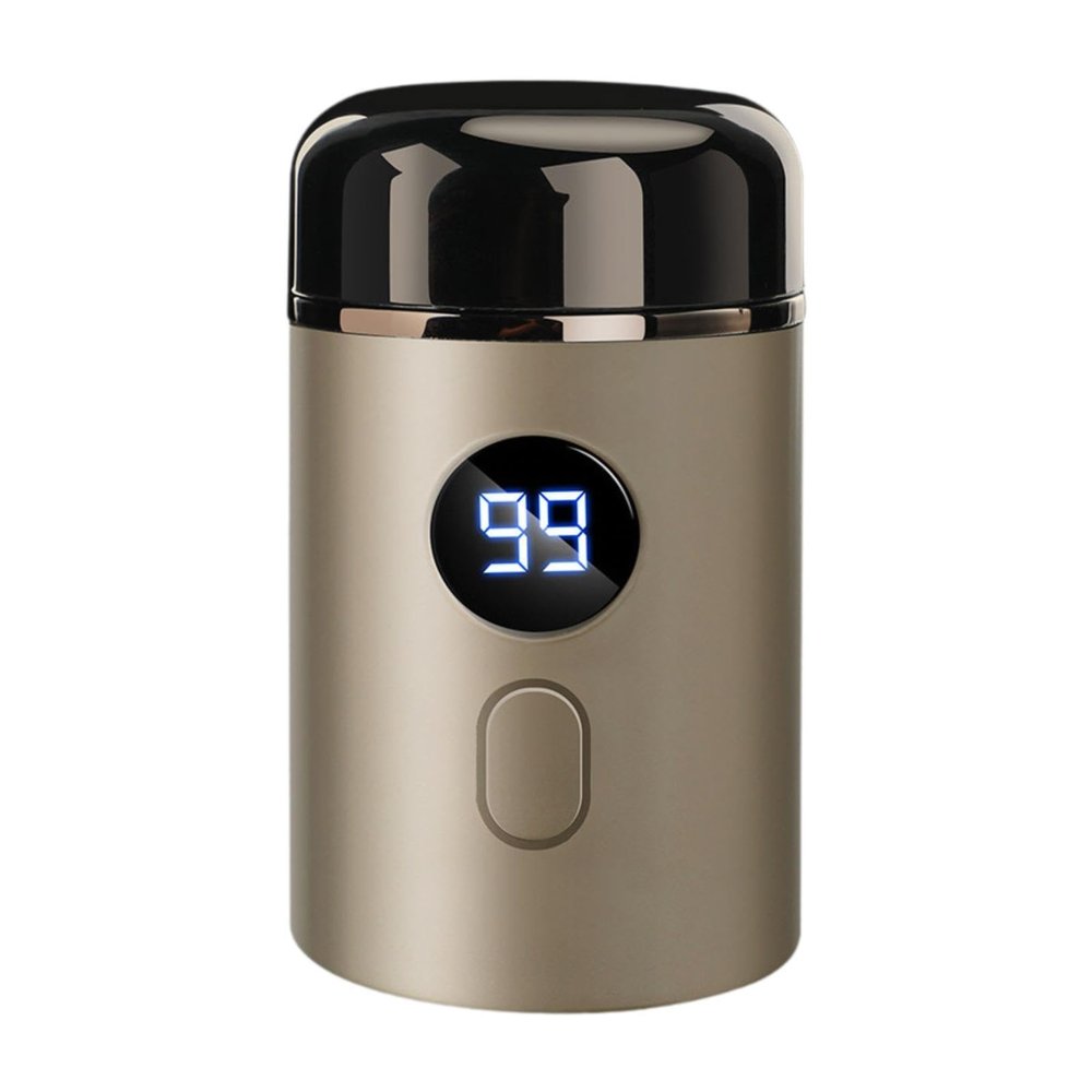 ChuYiElegance Men's Travel Shaver Compact Design Portable Facial Hair Trimmer for Grooming, Gold