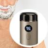 ChuYiElegance Men's Travel Shaver Compact Design Portable Facial Hair Trimmer for Grooming, Gold view 4