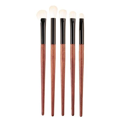 Makeup Brushes 5pcs Eyeshadow Makeup Brushes Set with Soft Synthetic Hairs for Eyeshadow, Eyebrow, Eyeliner, Blending (Brown)