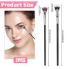 2Pcs Mascara Fan Brush, Folding Angle Scalloped Lash Brush Multifunctional Eyelash Brush with Soft Bristles Mascara Applicator Makeup Tool for Upper Lower Eye Lash Natural Lifted view 2