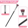 2Pcs Mascara Fan Brush, Folding Angle Scalloped Lash Brush Multifunctional Eyelash Brush with Soft Bristles Mascara Applicator Makeup Tool for Upper Lower Eye Lash Natural Lifted view 3