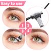 2Pcs Mascara Fan Brush, Folding Angle Scalloped Lash Brush Multifunctional Eyelash Brush with Soft Bristles Mascara Applicator Makeup Tool for Upper Lower Eye Lash Natural Lifted view 4