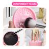 Beatifufu Makeup Brush Cleaner Box Dual-use Silicone Cleaning Tool for Efficient Makeup Brush Hygiene Gentle Texture for Eyeshadow and Brow Application Durable and Reusable Design Pink view 4
