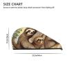 FHEBNDS Microfiber Hair Towel Cap Absorbent Hair Turban Towel Coral Velvet Hair Drying Towel Quick Dry Hair Wrap Cap with Button Sloth Family Bath Cap Hair Cap Gift for Women view 4
