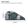 FHEBNDS Microfiber Hair Towel Cap Absorbent Hair Turban Towel Coral Velvet Hair Drying Towel Quick Dry Hair Wrap Cap with Button Lovely Koala Bath Cap Hair Cap Gift for Women view 4