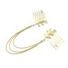 BIUDECO Leaf Chain Hairpin Comb Vintage Style Tassel Hair Clip Stylish Hair Accessories for Women view 1