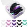24pcs Eyelash Curler Refills, Eyelash Curler Pads Silicone Rubber Eyelash Curler Replacement Pads Universal Eyelash Curler Makeup Tool Accessories, with Clear Storage Box (Multi Color) view 1