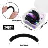 24pcs Eyelash Curler Refills, Eyelash Curler Pads Silicone Rubber Eyelash Curler Replacement Pads Universal Eyelash Curler Makeup Tool Accessories, with Clear Storage Box (Multi Color) view 2