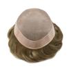 Fine Mono Mens Toupee Invisible Human Hair System for Men Monofilament NPU Toupee for Men Hairpieces Mens Human Wig Units for Thinning Hair 6"X8" 18#MEDIUM BLONDE view 4