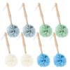 8 Pack Large Bath Puff Loofah Sponge with Long Handle Shower Loofah, Bath Body Back Brush view 1